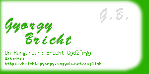 gyorgy bricht business card